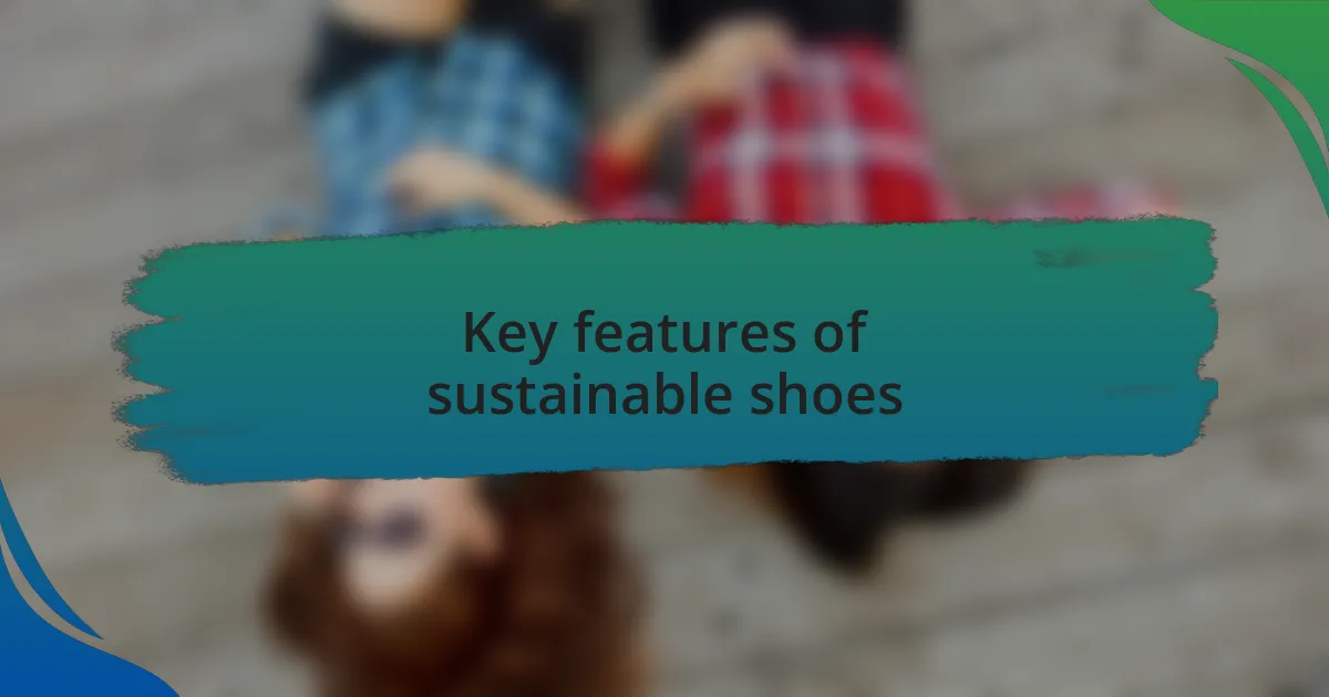 Key features of sustainable shoes